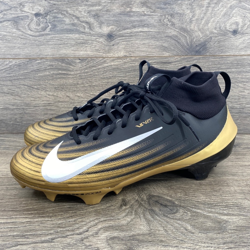 Nike Vapor Edge Pro 360 2 Football Cleats Mens 11 Black Gold FB3298-001